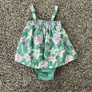 24M✨Floral Print Ruffle Romper Dress